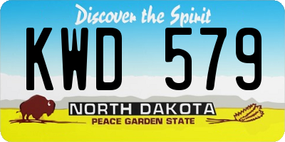 ND license plate KWD579