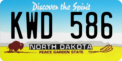 ND license plate KWD586
