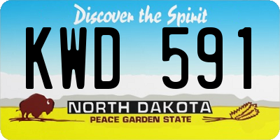 ND license plate KWD591