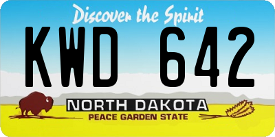 ND license plate KWD642