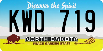 ND license plate KWD719