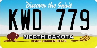 ND license plate KWD779