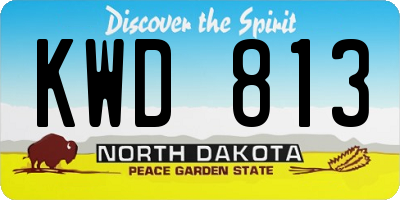 ND license plate KWD813