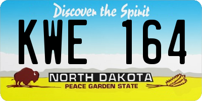 ND license plate KWE164