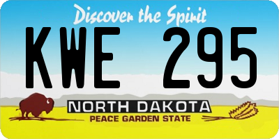 ND license plate KWE295