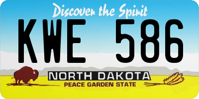 ND license plate KWE586