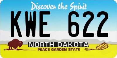 ND license plate KWE622