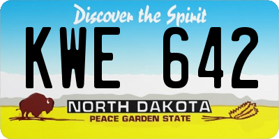 ND license plate KWE642