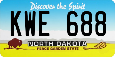 ND license plate KWE688