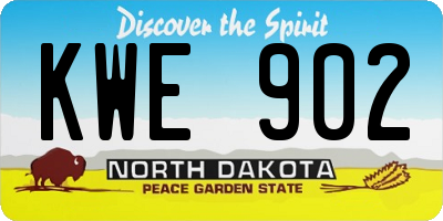 ND license plate KWE902