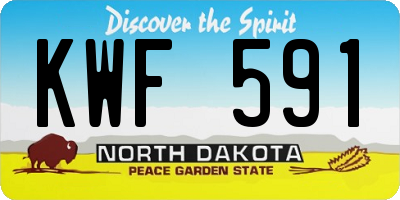 ND license plate KWF591