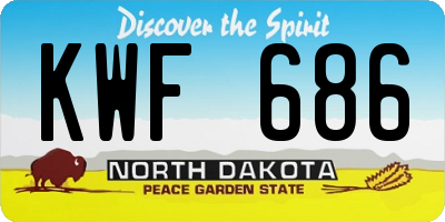 ND license plate KWF686