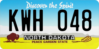 ND license plate KWH048