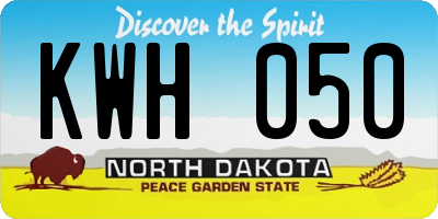 ND license plate KWH050