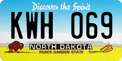 ND license plate KWH069
