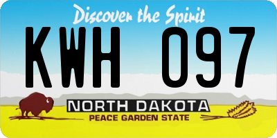 ND license plate KWH097