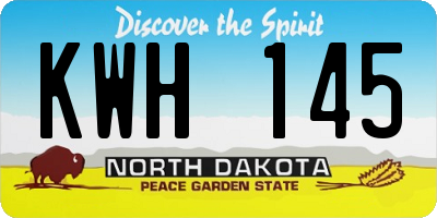 ND license plate KWH145
