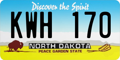 ND license plate KWH170
