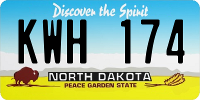 ND license plate KWH174