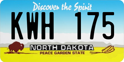 ND license plate KWH175