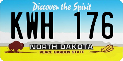 ND license plate KWH176