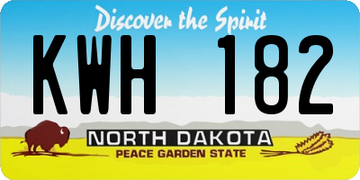 ND license plate KWH182
