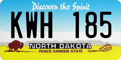 ND license plate KWH185