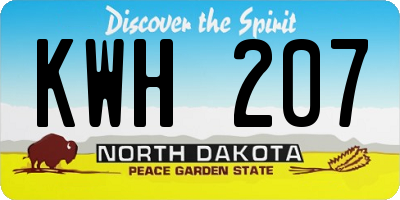 ND license plate KWH207