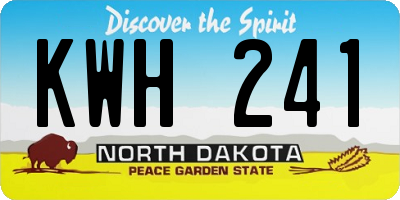 ND license plate KWH241