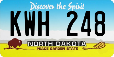 ND license plate KWH248