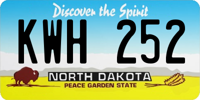 ND license plate KWH252