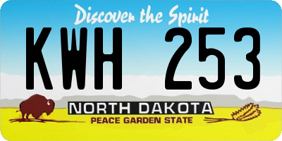 ND license plate KWH253