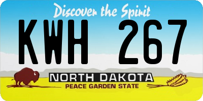ND license plate KWH267