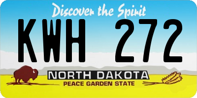 ND license plate KWH272