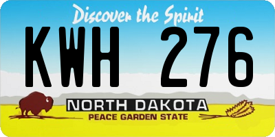 ND license plate KWH276