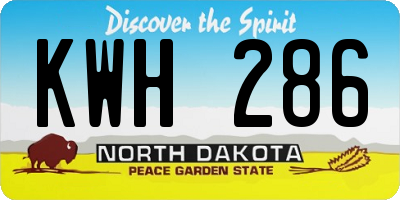 ND license plate KWH286