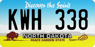 ND license plate KWH338