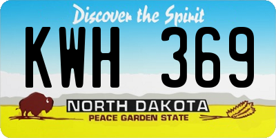 ND license plate KWH369