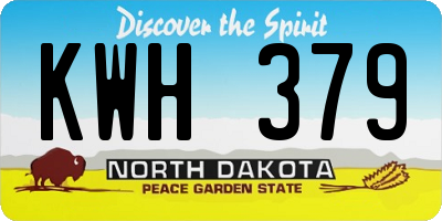 ND license plate KWH379