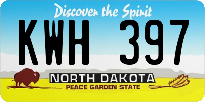 ND license plate KWH397
