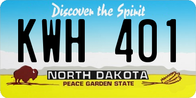 ND license plate KWH401