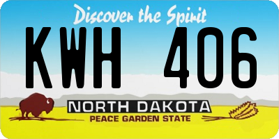 ND license plate KWH406