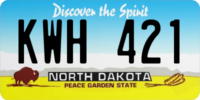 ND license plate KWH421