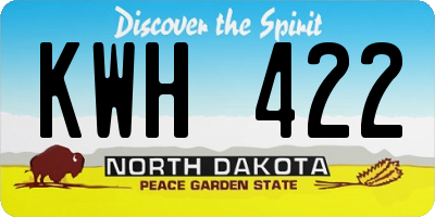ND license plate KWH422