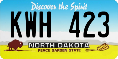 ND license plate KWH423