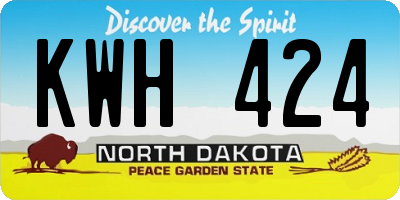 ND license plate KWH424