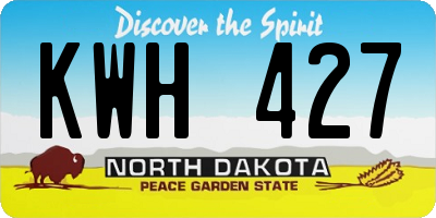 ND license plate KWH427