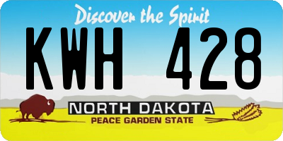 ND license plate KWH428