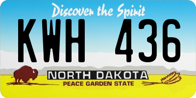 ND license plate KWH436