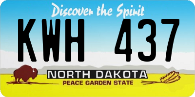 ND license plate KWH437